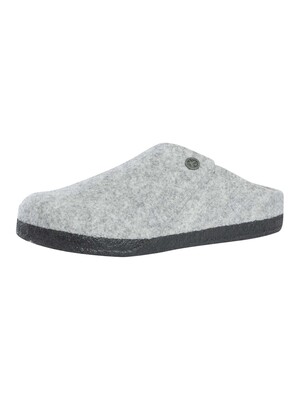 Birkenstock Zermatt Rivet Wool Felt Slippers - Light Grey