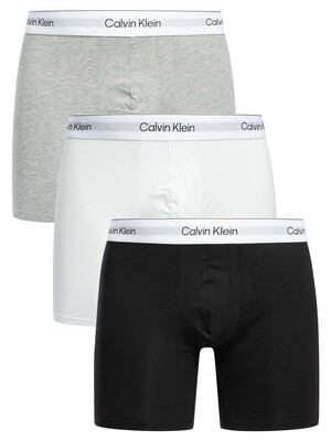 Calvin Klein 3 Pack Icon Boxer Briefs - Grey/White/Black