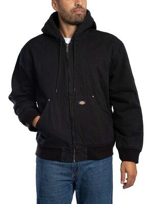 Dickies Hilham Hooded Canvas Jacket - Black