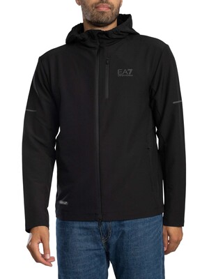 EA7 Ventus 7 Cappuccio Zip Jacket - Black