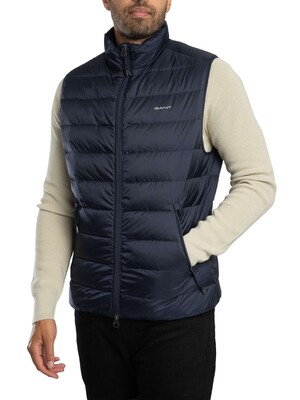 GANT Light Down Gilet - Evening Blue