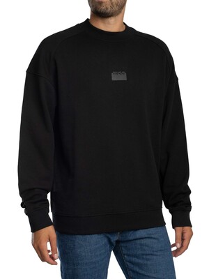 HUGO Delastcrew Back Graphic Sweatshirt - Black