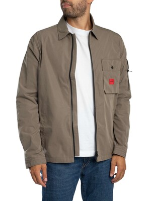 HUGO Emmond Overshirt - Medium Grey