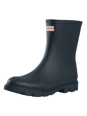 Hunter Downpour Short Wellington Boots - Navy