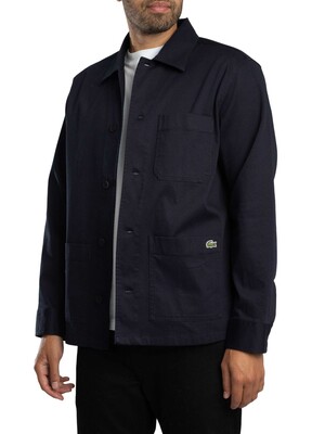 Lacoste Cotton Overshirt Jacket - Blue Marine