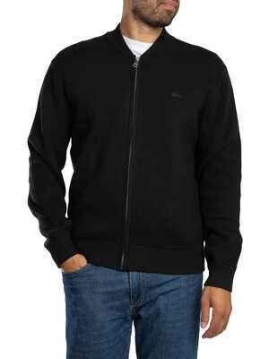 Lacoste Knit Bomber Jacket - Black