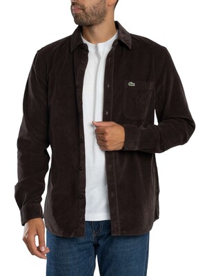 Lacoste Regular Fit Corduroy Shirt - Marron