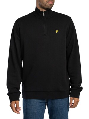 Lyle & Scott Loopback Quarter Zip Sweatshirt - Jet Black