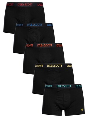 Lyle & Scott 5 Pack Miller Trunks - Black (Multi)