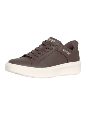 Skechers Slip-ins Court Break Double Vented Trainers - Chocolate