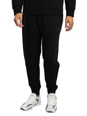 Armani Exchange Raised Brand Joggers - Black
