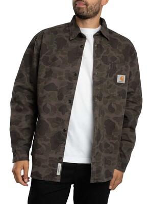 Carhartt WIP Loose Fit Duck Shirt - Camo Duck/Green/Porphyry