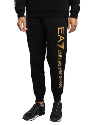 EA7 Pantaloni Big Logo Joggers - Black/Gold