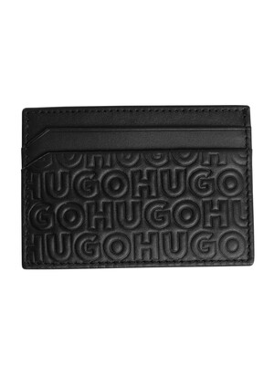 HUGO Ethon Leather Card Wallet - Black