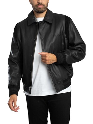 HUGO Lewick Leather Jacket - Black