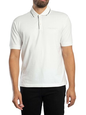 Armani Exchange Trim Polo Shirt - Off White