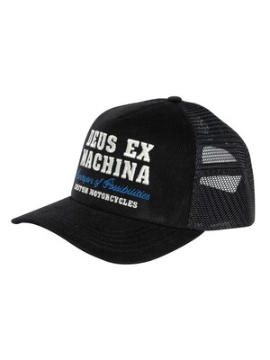 Deus Ex Machina Gumshoe Cord Trucker Cap - Black