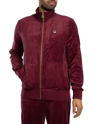 Fila Nero Velour Track Jacket - Fig
