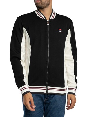 Fila Settanta Baseball Track Jacket - Black/Gardenia/Fig/Charcoal
