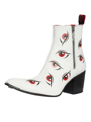 Jeffery West Eye Leather Chelsea Boots - White