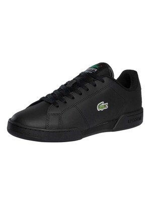 Lacoste Carnaby Cup 125 2 SMA Leather Trainers - Black/Black