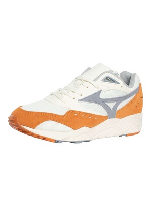 Mizuno Contender Suede Mesh Trainers - White/Orange/Blue