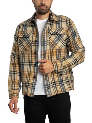 Schott Shcarl4 Check Overshirt - Honey