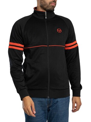 Sergio Tacchini Orion Track Jacket - Black/Tangerine Tango