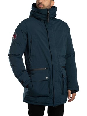 Superdry City Padded Parka Jacket - Midnight Navy