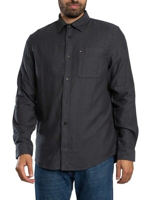Tommy Jeans Regular Flannel Shirt - Black