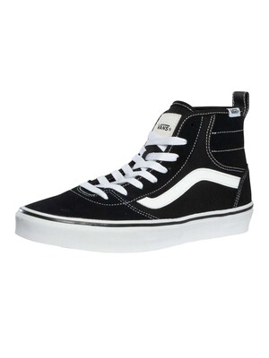 Vans Ashwood Hi Decon Suede Trainers - Black/White