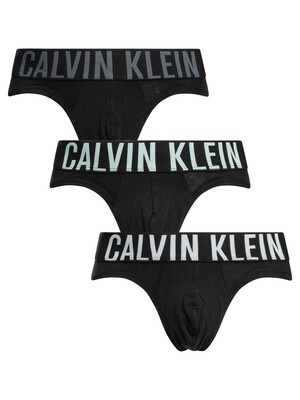 Calvin Klein 3 Pack Intense Power Hip Briefs - Black (White/Aerial/Turbul)