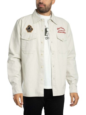 Deus Ex Machina Picklock Back Textured Overshirt - Natural