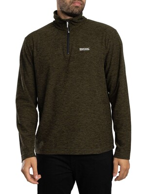 Regatta Thompson Marl Half Zip Fleece - Olive Night