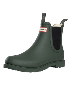 Hunter Elements Chelsea Insulated Wellies - Dark Olive