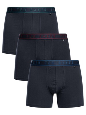 Ted Baker 3 Pack Boxer Briefs - Black (Blue/Red/Green)
