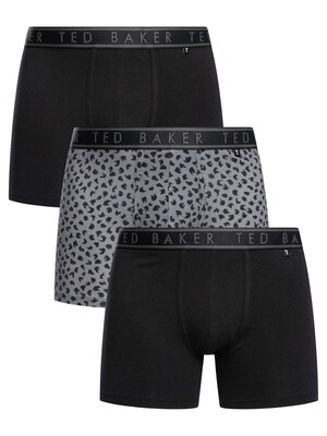 Ted Baker 3 Pack Boxer Briefs - Black/Dot/Black