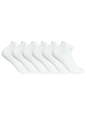 HUGO 6 Pack Ankle Socks - White