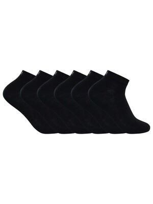HUGO 6 Pack Ankle Socks - Black