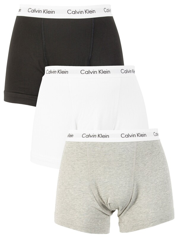 Calvin Klein Grey/White/Black 3 Pack Trunks