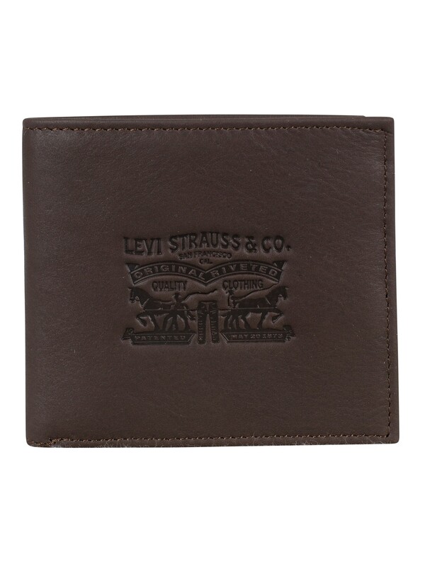 Levi's Vintage Two Fold Bifold Wallet - Dark Brown