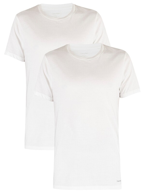 Calvin Klein 2 Pack Cotton T-Shirts - White/White