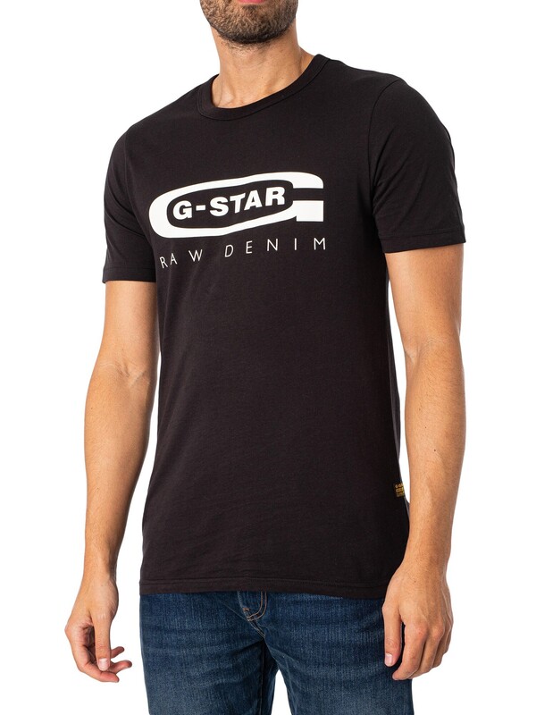 G-Star RAW Graphic Slim T-Shirt - Dark Black | Standout