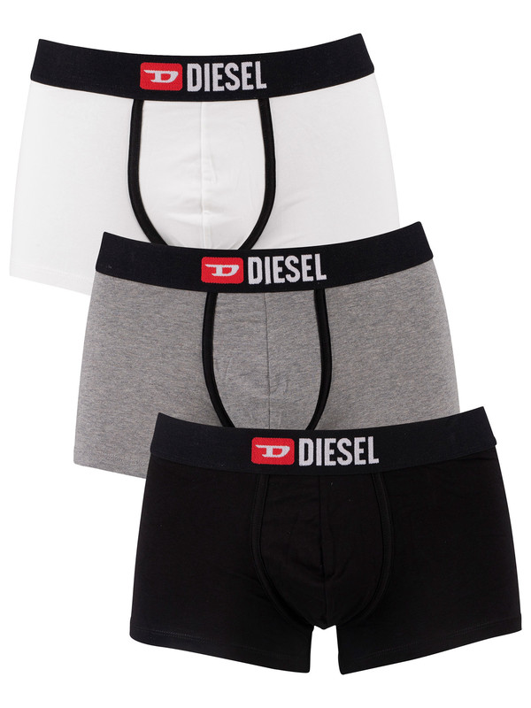 Diesel 3 Pack Damien Trunks - Black/Grey/White