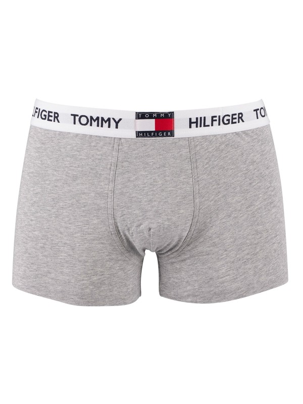 Tommy Hilfiger Flag Waistband Trunks - Light Grey Heather