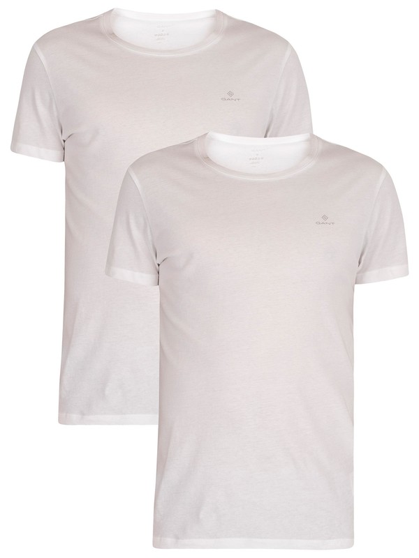 GANT 2 Pack Lounge Crew Neck T-Shirts - White