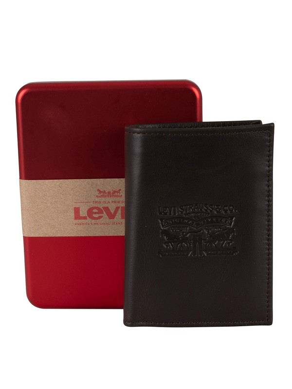 Levi's Two Horse Vertical Wallet - Dark Brown