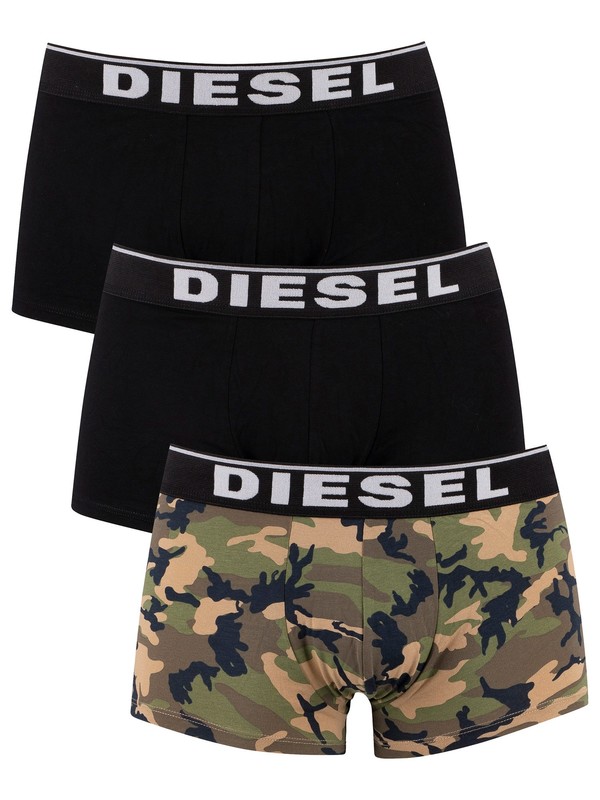 Diesel 3 Pack Damien Trunks - Camo/Black