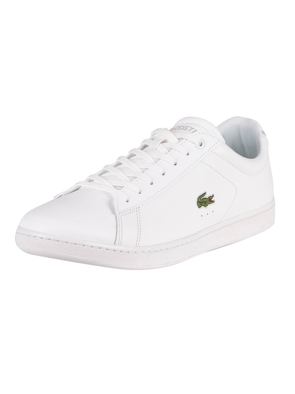 Lacoste Carnaby BL21 1 SMA Leather Trainers - White/White