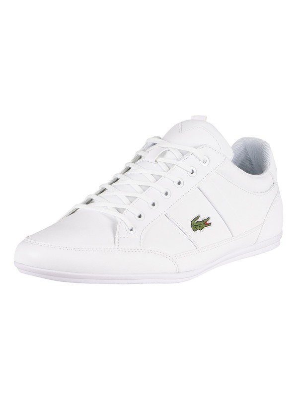 Lacoste Chaymon BL21 1 CMA Synthetic Leather Trainers - White/White